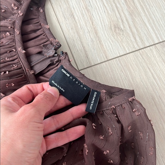 ASOS Brown Long Sleeve Dress - Picture 5 of 15